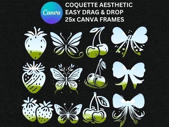 Download Coquette Drag and Drop Canva Frames - Drag Collection