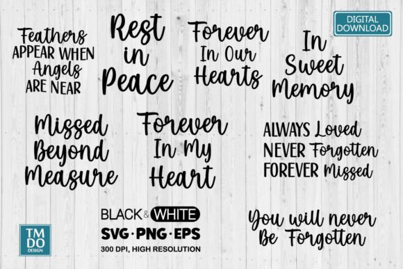Download Memorial Quotes Bundle, in Loving Memory - In loving memory Collection