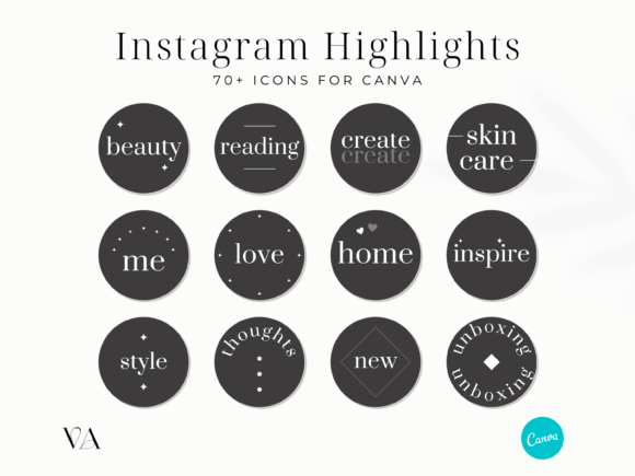Download Black Instagram Highlight Covers Canva - Black instagram Collection
