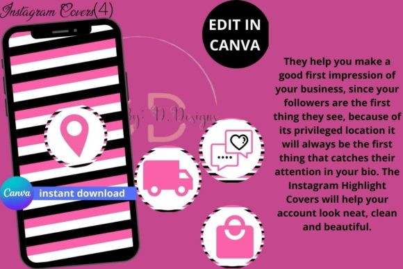 Download Pink &amp; Black Instagram Covers - Black instagram Collection