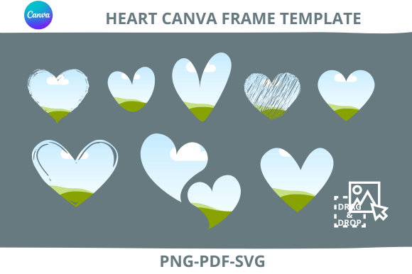Download Heart Canva Frame Template Drag and Drop - Drag Collection