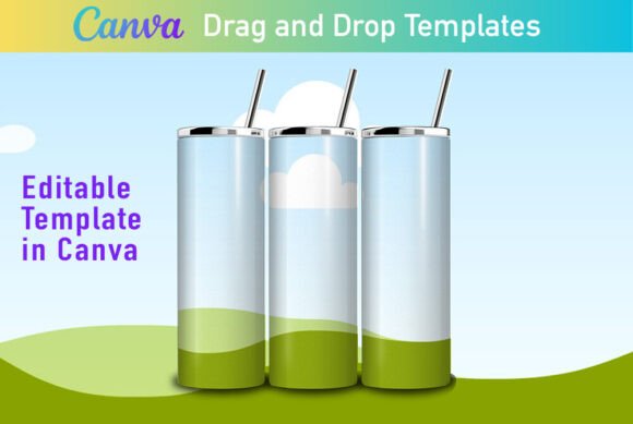 Download Canva Tumbler Drag and Drop Mockup, 20oz - Drag Collection