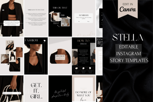 Download Luxury Black Instagram Story Templates - Black instagram Collection