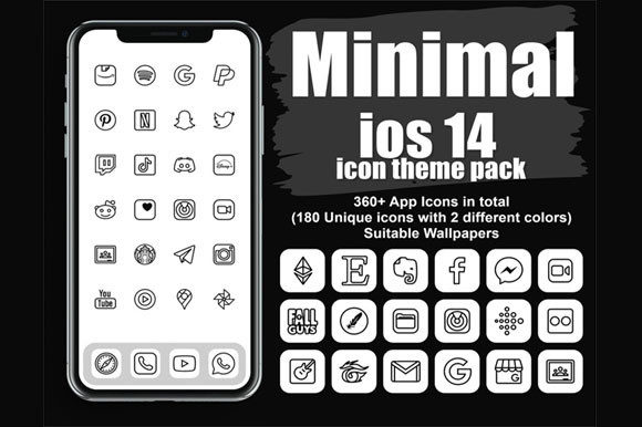 Download Minimal App Icons IOS 14 - App icons Collection