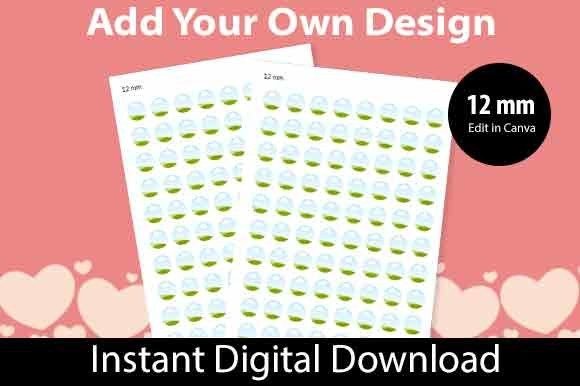 Download 12MM Round Cabochon Drag and Drop Design - Drag Collection