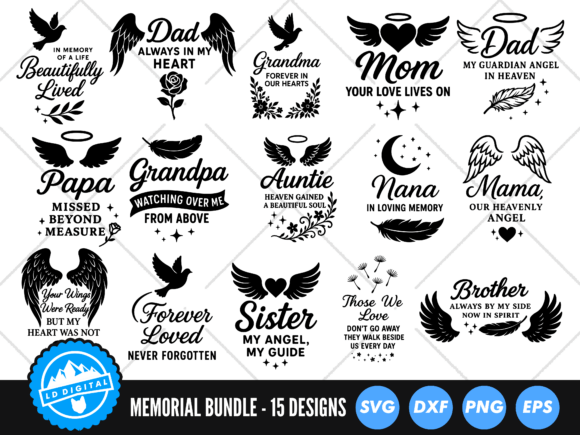 Download Memorial SVG Bundle, in Loving Memory - In loving memory Collection
